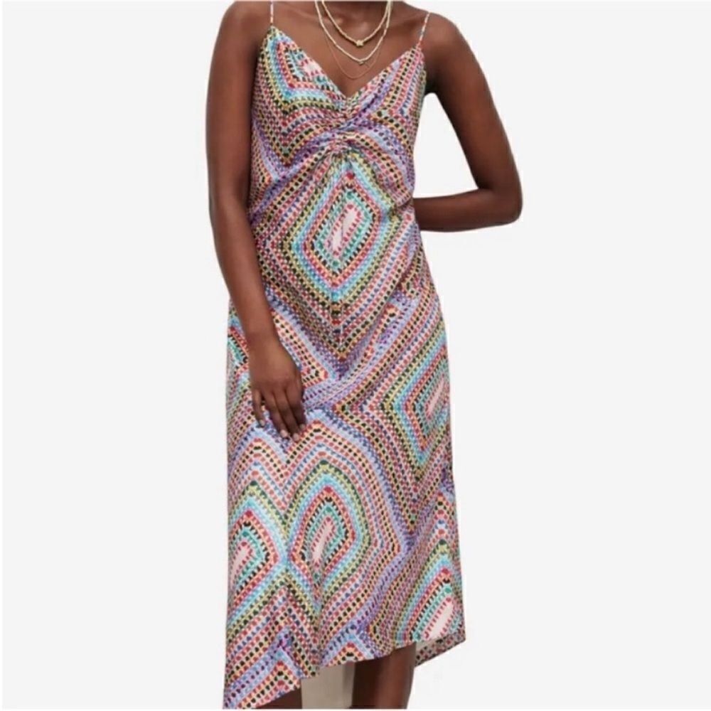 All Saints Multicolor Patterned Dress